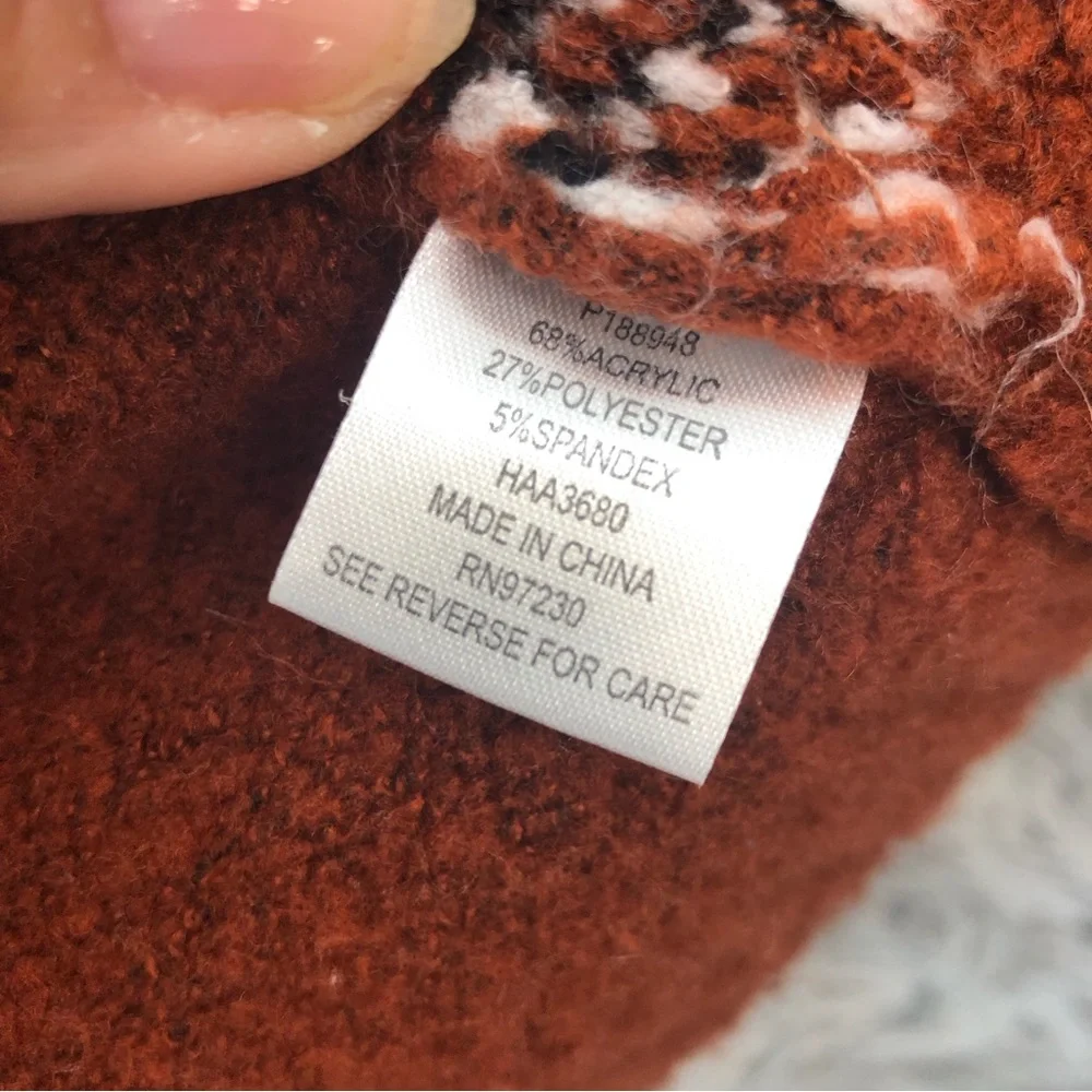 Absolutely Famous Sweater Womens Large Southwestern Aztec Cardigan Soft Brown